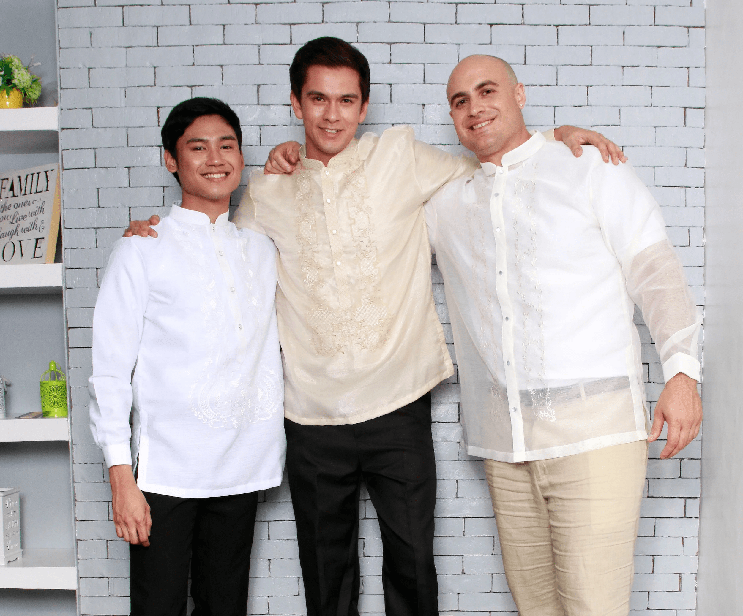 Gentlemen Principal Sponsors — White Barong Tagalog reference